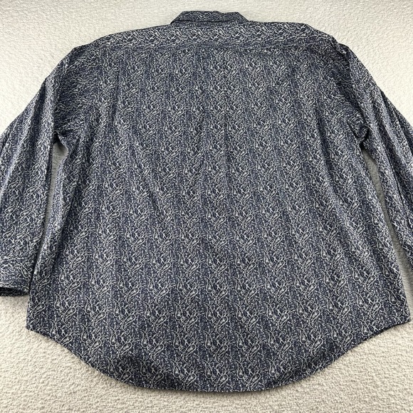 Roundtree & Yorke Mens‎ Paisley Shirt Button Up Size XL Long Sleeve - Picture 7 of 9